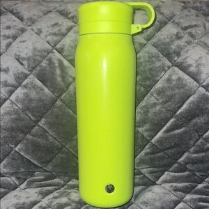 Starbucks Neon Green Water Bottle with Loop Handle and Screw Cap Stainless Steel